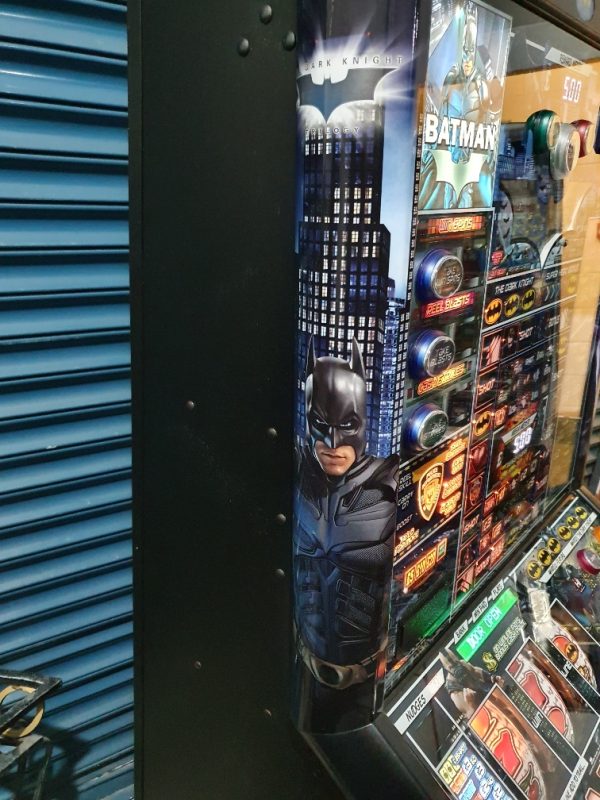 The Dark Knight themed pub machine side view