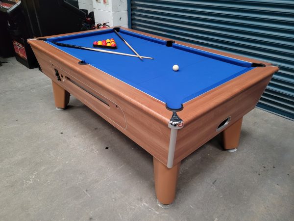 Light walnut blackball pool table