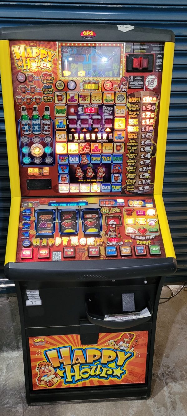 Full view of the Happy hour fruit machine