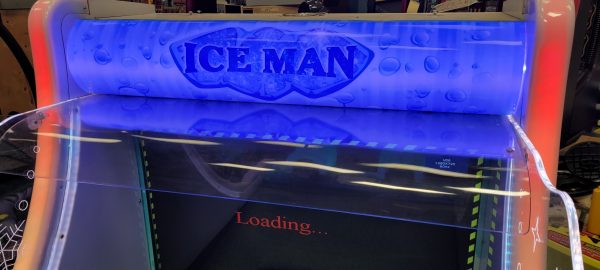 Ice Man Water Arcade Game Top Of Cabinet