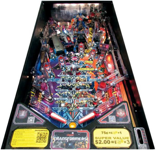 Transformers themed pinball gaming machine